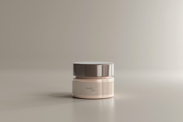 13款塑料化妆品罐包装纸盒设计PS贴图样机模板 Cosmetic Jar Mockup