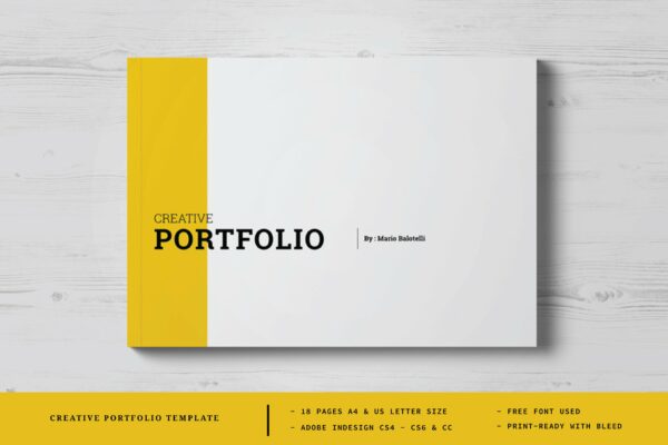 18页创意产品室内设计产品目录作品集INDD画册模版 Creative Portfolio Template