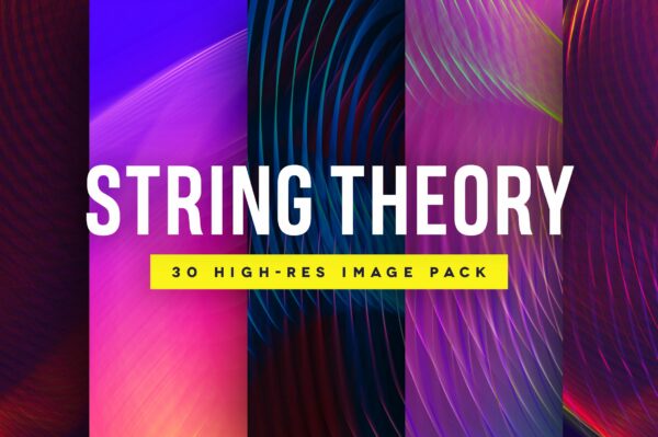30款抽象条纹起伏波浪海报背景图片设计素材 String Theory | Image Pack