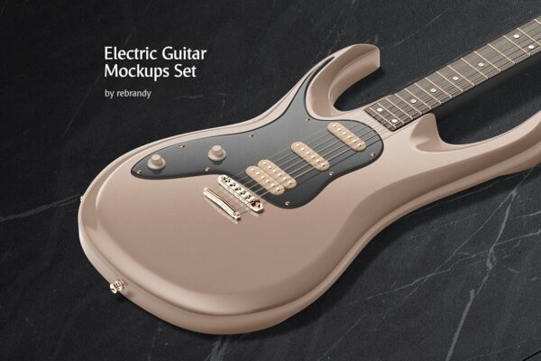 逼真电吉他外观设计展示样机模板合集 Electric Guitar Mockups Set