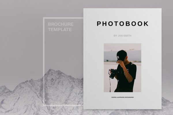 创意摄影作品集图文排版设计INDD画册模板 Creative Photobook Template
