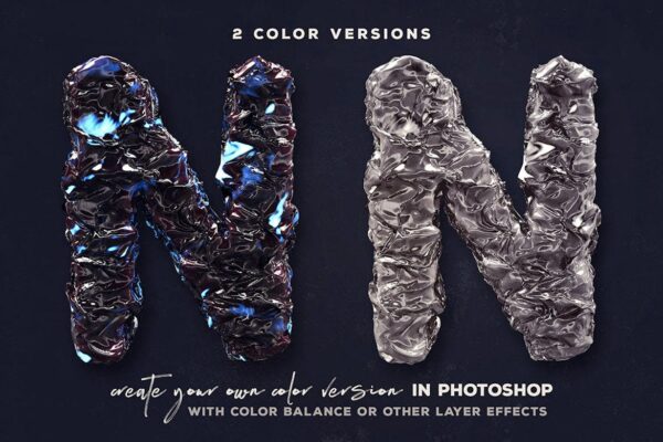 折痕未来3D立体字体PNG透明图片设计素材【第1217期】