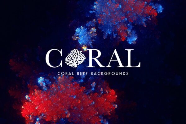 10款炫彩高清珊瑚纹理海报设计PNG透明背景图片素材 Coral Reef Backgrounds