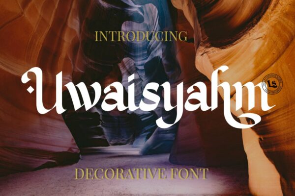 潮流时尚广告标签徽标logo设计装饰性英文字体素材 Uwaisyahm