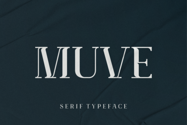 现代时尚服装标识标题设计衬线英文字体素材 Muve Display Serif