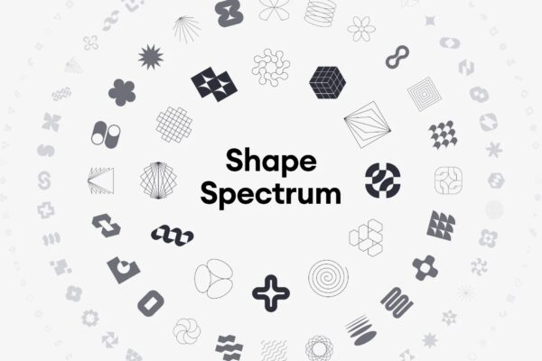 3000款抽象创意酸性Logo标识几何图形Icon图标Ai矢量设计素材 Timofey Lebedev – Shape Spectrum