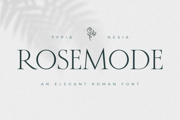 优雅经典杂志海报标题Logo设计衬线英文字体素材 Rosemode Font