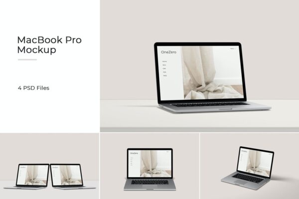 简约网站界面设计Macbook Pro笔记本电脑屏幕演示样机 Macbook Pro Mockup Vol 02
