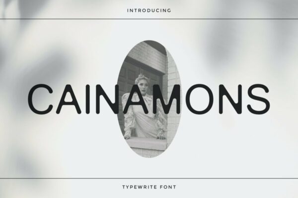 复古优雅杂志海报标题徽标Logo设计无衬线英文字体下载 Cainamons – Vintage Font DR