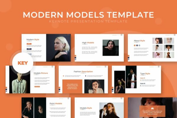 时尚简约商务提案简报演示文稿设计Keynote模板 Modern Models – Keynote Template