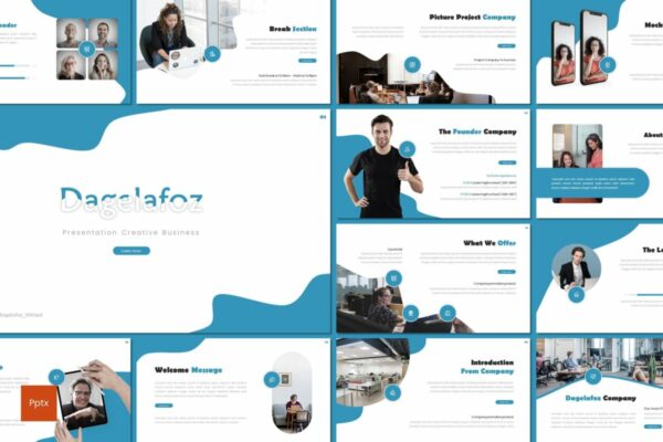 极简主义企业营销策划提案简报演示文稿设计模板 Dagelafoz – Business Powerpoint Template