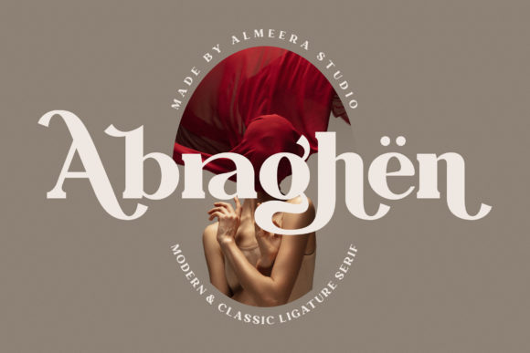 时尚优雅海报标题徽标Logo设计衬线英文字体素材 Abraghen Font