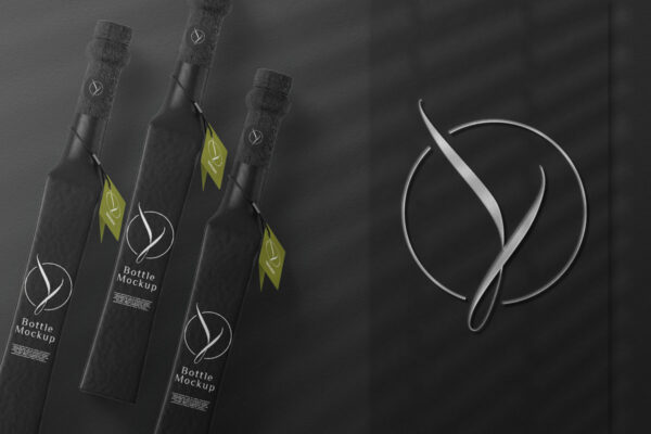 9款时尚橄榄油包装瓶设计贴图样机PSD模板 Oil Olive Bottle Mockup