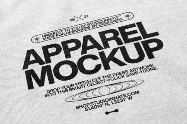 潮流服装纺织面料徽标Logo设计展示贴图样机 Apparel Logo Mockup
