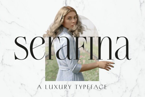 复古优雅海报标题标识Logo设计衬线英文字体素材 Serafina – Elegant Serif