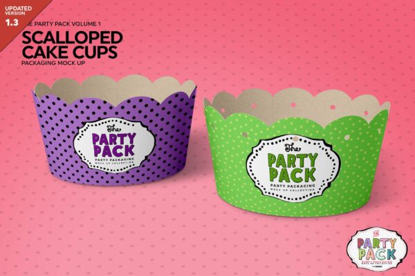 纸杯蛋糕杯包装设计PS贴图样机 Cupcake Cups Packaging Mockup