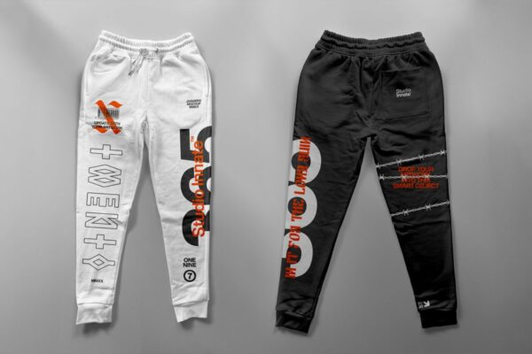 潮流跑步运动裤印花图案设计贴图样机套装 Sweatpants – Mockup Bundle