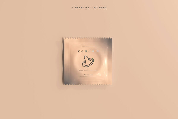 时尚避孕安全套包装袋纸盒设计展示贴图PSD样机模板 Condom Box And Foil Packaging Mockup