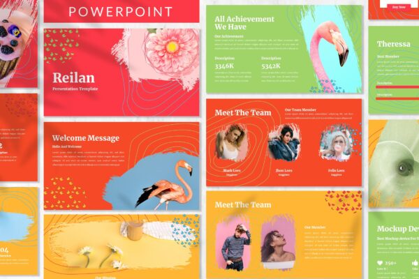 现代炫彩企业营销策划提案简报演示文稿设计ppt模板 Reilan – Colorful Powerpoint Template