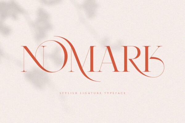 现代优雅杂志商标徽标logo设计衬线英文字体素材 NOMARK – Ligature Typeface【第1275期】