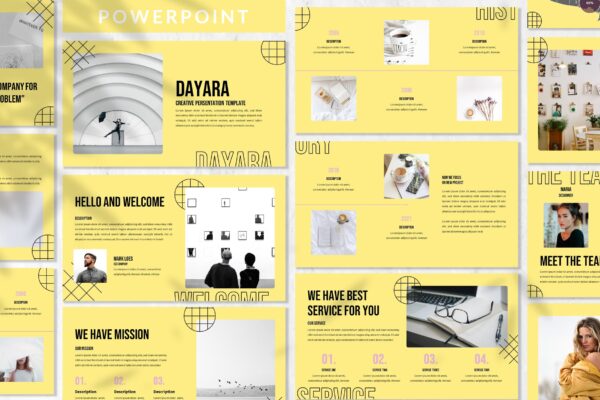 现代多彩企业营销策划图文排版设计ppt模板 Dayara – Creative Powerpoint Template