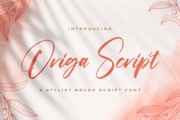 现代优雅杂志海报徽标logo设计手写英文字体素材 Origa Script – Handwritten Font