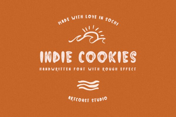 现代贺卡标识邀请函设计手写英文字体素材 Indie Cookies Handwritten Font