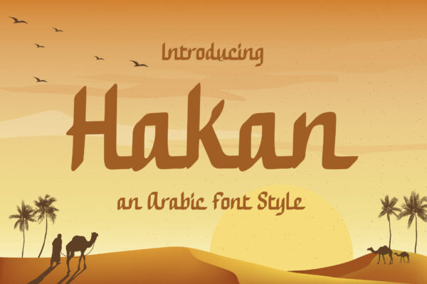 现代阿拉伯风海报标题徽标Logo无衬线英文字体设计素材 Hakan Font