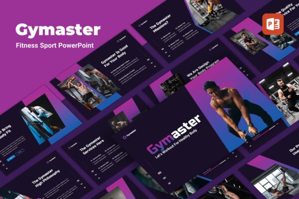 运动健身主题幻灯片PPT设计模板 Gymaster – Fitness Sport PowerPoint Template