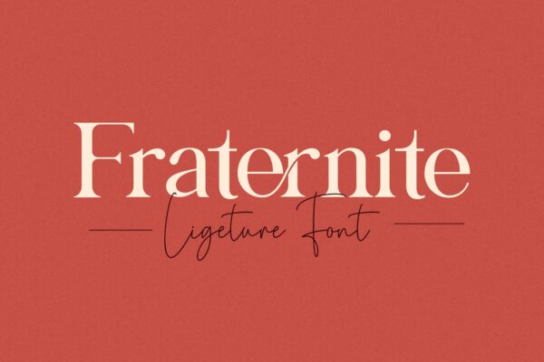 现代时尚杂志标题徽标Logo衬线英文字体下载 Fraternite Serif Font