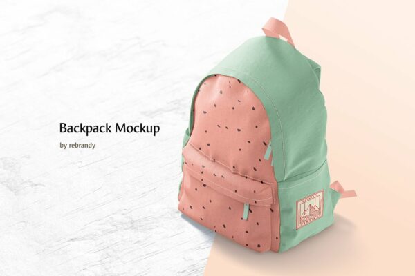 时尚女式背包印花图案设计贴图样机 Backpack Mockup