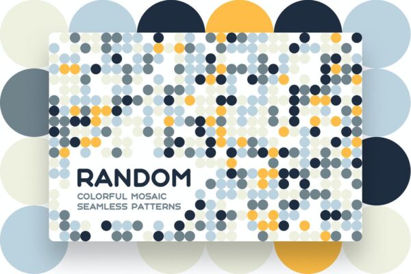 多彩随机马赛克花卉背景矢量设计素材 Random Mosaic Seamless Patterns
