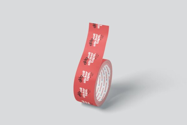 5款卷装胶带设计贴图样机模板 Sticker Tape Roll Mockups