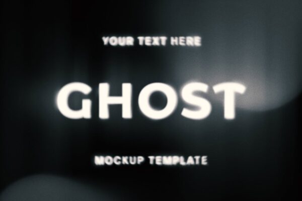 模糊噪点效果标题Logo设计PS样式模板 Ghost Text Effect