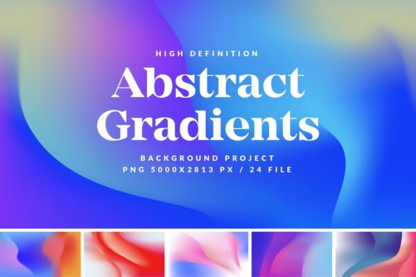 潮流抽象虹彩渐变噪点海报设计背景图片素材 Abstract Gradients Background