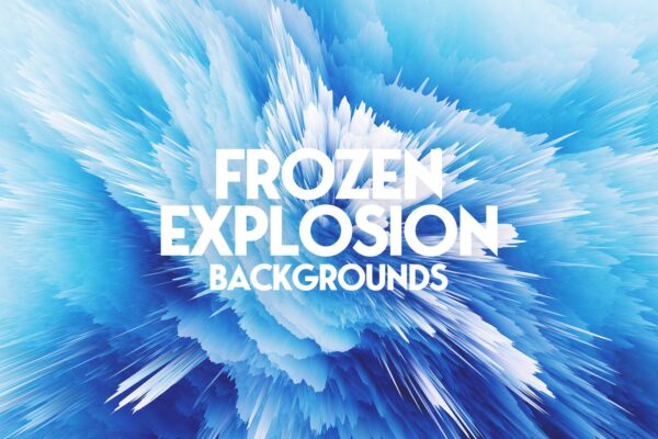 10种毛刺爆炸效果海报设计背景图片合集 Frozen Explosion Background Set