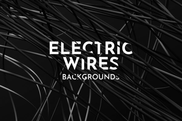 现代简约动态线条网格背景图片素材 Electric Wires Backgrounds