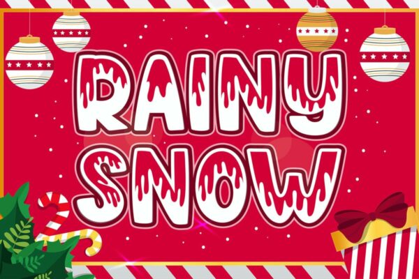可爱卡通时装标签徽标logo设计衬线英文字体素材 Rany Snow – Display Font