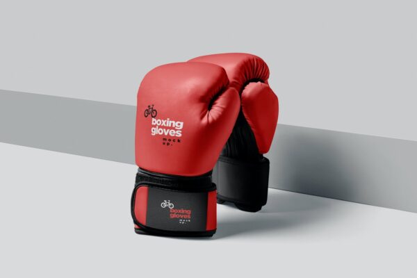 时尚运动拳击手套设计贴图样机模板 Boxing Gloves Mockups