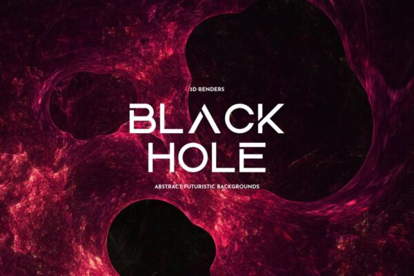 10款抽象未来派科幻宇宙黑洞背景图片素材 Black Hole Backgrounds