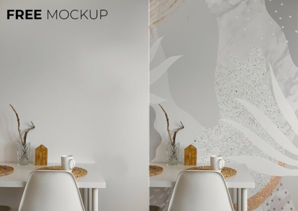 18个简约室内艺术品相片展示相框样机PSD模板合集 Wallpaper Mockup Set