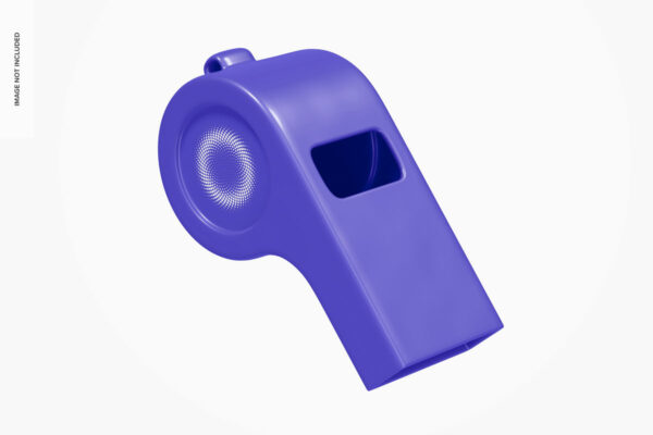 极简塑料口哨设计贴图样机模板 Plastic Whistles Mockup