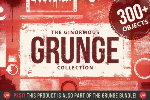 328款矢量纹理大集合 The Ginormous Grunge Collection【第223期】