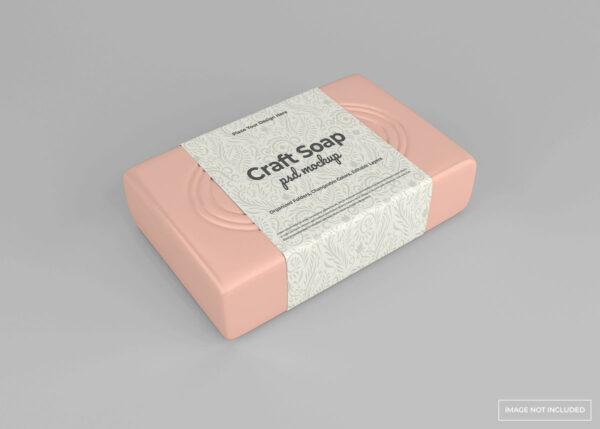 8款肥皂标签设计贴图样机模板素材 Craft Soap Mockup