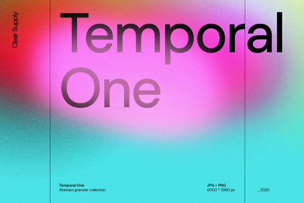 13款高清时尚炫彩噪点流体渐变海报设计背景图片素材 Clear Supply – Temporal One-第590期-