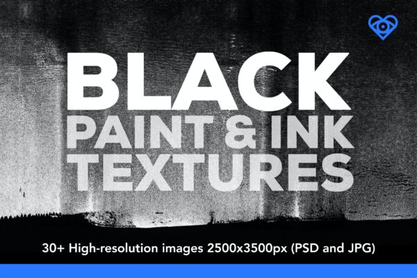 30款高清复印油墨喷涂纹理背景图片设计素材 30 Black Paint And Ink Textures-第628期-