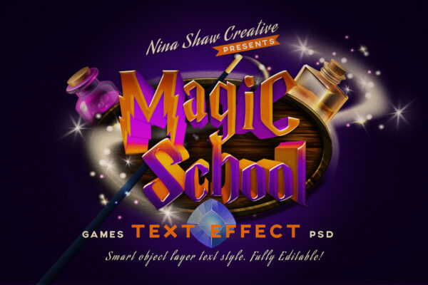 10款3D立体游戏标题文字设计PS样式模板 Games Text Effects -第400期-