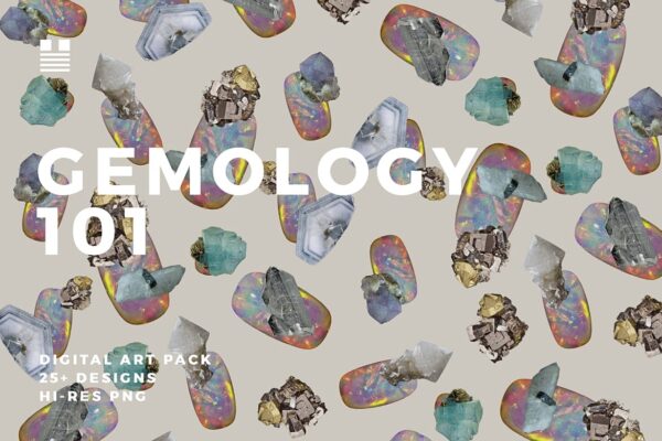 25个宝石矿物质图片背景素材 Gemology 101-第486期-