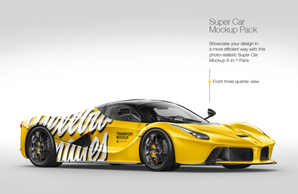 8款超级跑车车身广告设计贴图样机合集 Super Car Mockup Pack