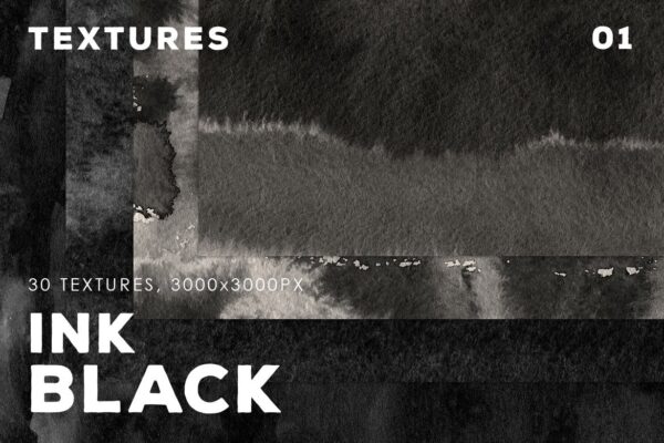 30款黑色抽象古风中国风墨水背景-第610期-